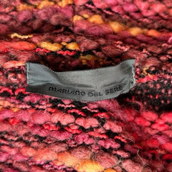 Vintage Sweater Designer Mariano del Sere Made in Italy Unique Red Orang… - Picture 6 of 7